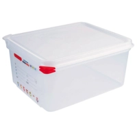 GN 1/2 Behälter Polypropylen, H: 150 mm, 325x265 mm, 10 Liter, mit HACCP Farbclip