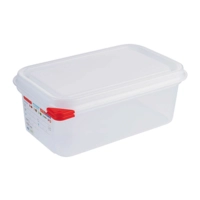 GN 1/4 Behälter Polypropylen, H: 100 mm, 265x162 mm, 2.8 Liter, mit HACCP Farbclip