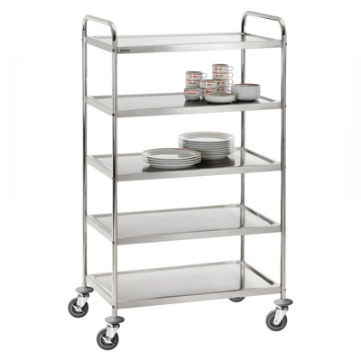 Chariot de service TS500, 5 plateaux, 92 x 60 cm,  H: 154 cm_1