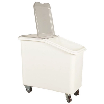 Chariot de stockage 102 L blanc, couvercle  rabattable transparent_1