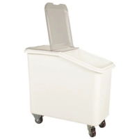 Chariot de stockage 102 L blanc, couvercle  rabattable transparent