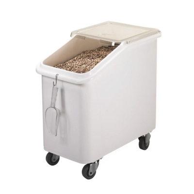 Chariot de stockage 102 L blanc, couvercle  rabattable transparent_2