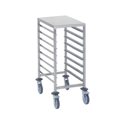 Regalwagen mit Arbeitsplatte, GN 1/1, 8 Auflageschienen_1