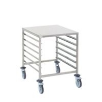 Regalwagen mit Arbeitsplatte, GN2/1, 6 Auflageschienen