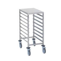 Regalwagen mit Arbeitsplatte, GN 1/1, 8 Auflageschienen