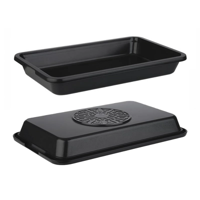 GN 1/1 Indu Récipient, noir, H: 7.5 cm, 7.5 l, 530 x 325 mm, empilable_1