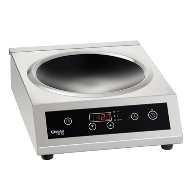 Réchaud à induction avec surface courbée pour Wok, 3.5 kW, Ø 26 cm, 34 x 44 cm, H: 12.5 cm_1