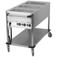 Bain-Marie Wagen 3 x GN 1/1-200 mm, kurz, 130 x 65 cm, H: 90 cm