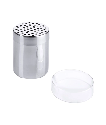 Boîte à épices/distributeur en inox, 7 cm Ø, H 9.5 saupoudreur avec perforations de 4 mm_1