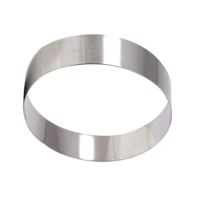 Cercle à tourtes en inox, Ø 28 cm, H: 3.5 cm 