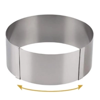 Tortenring CNS, H: 7 cm, verstellbar 16.5 - 32 cm 