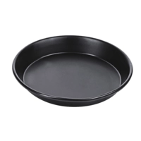 Plaque à pizza, Ø 14 cm en haut, 12,5 cm en bas, épaisseur 0,7 mm, tôle noire