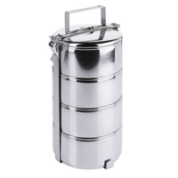 Boîte à repas à étages inox quatre récipients 0.9l quatre récipients