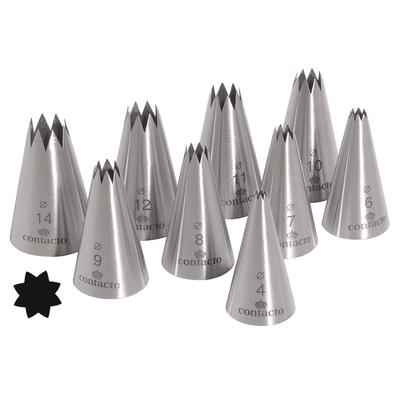 Douilles étoile inox, 9 pcs, ouverture Ø 4 - 14 mm H: 50 mm_1