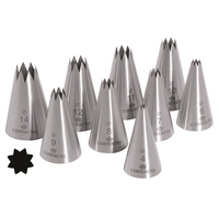 Douilles étoile inox, 9 pcs, ouverture Ø 4 - 14 mm H: 50 mm