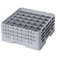 Gläserkorb 50x50cm,grau 36 Einteilungen, H: 216 mm 