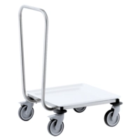 Premiotec Transportrolli für Geschirrkörbe, Kunststoffwanne mit Griff