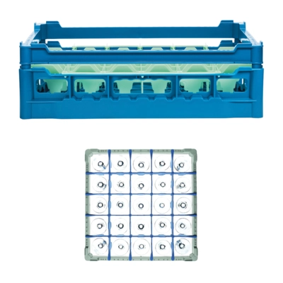 Corbeille à lave-vaisselle bleu 50cm, 25compartim. 90x90 mm, H: 70-130mm_1