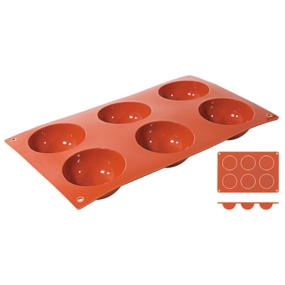 Moule à pâtisserie demi-sphères, H:7cm, 30 x17.5cm _1