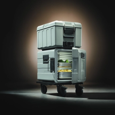 2x GN 1/1-150 Speisetransportbehälter, B.Protherm, BPT 420 K, Frontlader unbeheizt, Flügeltür_3