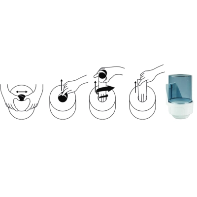 Küchen Tissue-Rollen Mini, 70 m, 2-lagig, perforiert_2