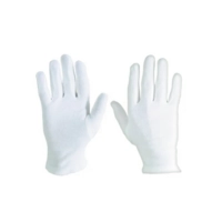 Gants en coton, blanc, taille: S-M 