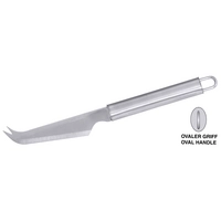 Couteau à fromage, lame : 8 cm, L : 25,5 cm avec poignée ovale en acier inoxydable 18/10