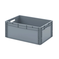 Bac empilable 60 x 40 cm, H: 22 cm, sans compartiments pour verres