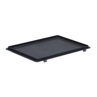 Couvercle à charnière pour bac empilable 40 x 60cm avec couvercle à charnière et fermeture intégrée