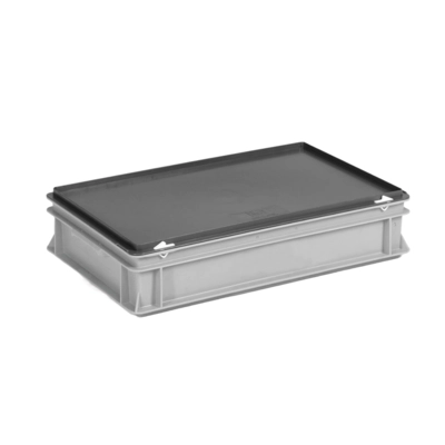Couvercle à charnière pour bac empilable 40 x 60cm avec couvercle à charnière et fermeture intégrée_2