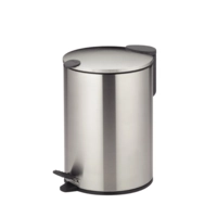 Treteimer Basic, Edelstahl matt Ø 20.5 cm, H: 27 cm, 5 L