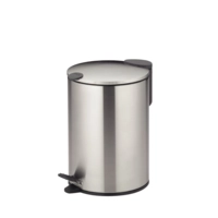 Treteimer Basic, Edelstahl matt Ø 17 cm, H: 23 cm, 3 L