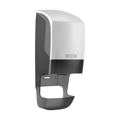Katrin Toilettenpapierspender System, weiss,  mit Hülsenfänger, 400 x 152 x 172 mm_1