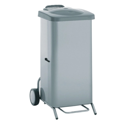 Premiotec Corbeille à déchets en inox, 110 litres, 45 x 53.5 cm, H: 90 cm_1
