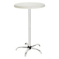 Table-Bar Party, 70 cm Ø, H: 117 cm, bâti chrome 