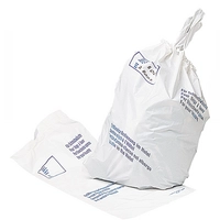 Sacs de linge sale en plastique, hôtel, blanc, 50l 