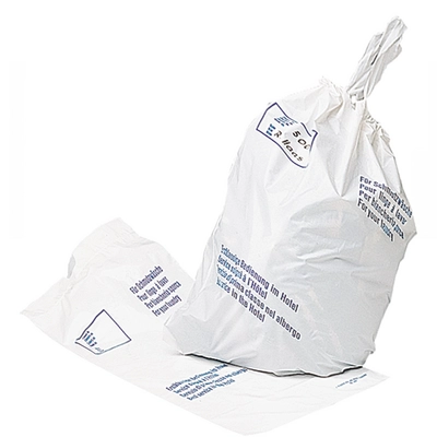 Sacs de linge sale en plastique, hôtel, blanc, 50l _1
