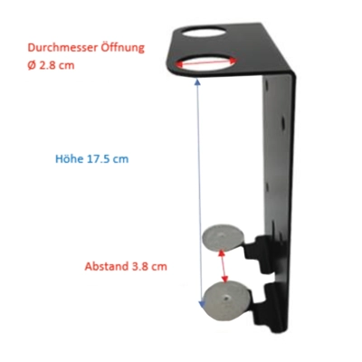 SPA Collection Doppel-Metallhalter, schwarz für 400 ml Pumdispenser_2