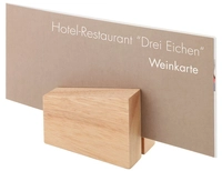 Kartenhalter, 2er Set, 8.5 x 6 cm, H: 4.5/8.5 cm Holz, senkrecht und_1