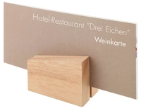 Kartenhalter, 2er Set, 8.5 x 6 cm, H: 5 cm Holz, senkrecht und_1