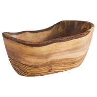 Olive Bol, 16 x 9 cm, H: 7 cm, en bois d'olivier_1