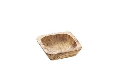 Olive Schale eckig mit Fach, 7.5 x 7.5 cm, 0.05 l, H: 2.5 cm, Olivenholz_1