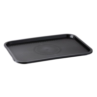 GN 1/1 Fast Food-Tablett, 53 x 32.5 cm, H: 2 cm Polypropylen, schwarz