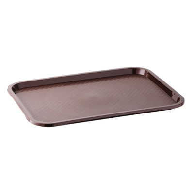 GN 1/1 Fast Food-Tablett, 53 x 32.5 cm, H: 2 cm Polypropylen, braun_1