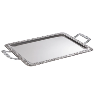 Tablett Schöner Essen, 52 x 31 cm 18/0 Edelstahl, mit Dekorrand_1