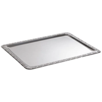 Tablett Schöner Essen, 50 x 36 cm 18/0 Edelstahl, mit Dekorrand