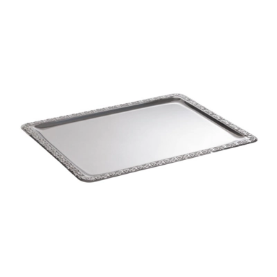 Tablett Schöner Essen, 42 x 31 cm 18/0 Edelstahl, mit Dekorrand_1