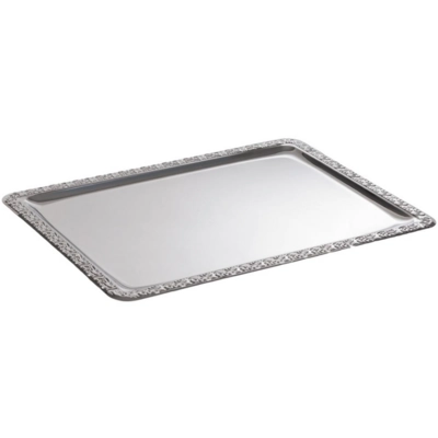Tablett Schöner Essen, 60 x 40 cm 18/0 Edelstahl, mit Dekorrand_1