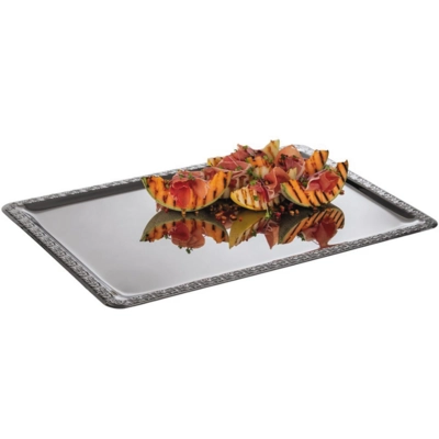Tablett Schöner Essen, 60 x 40 cm 18/0 Edelstahl, mit Dekorrand_2