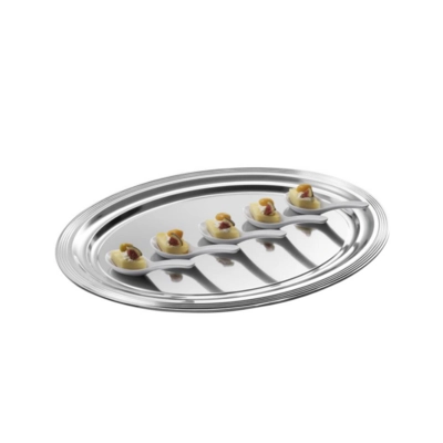 Plateau party, oval Classic, 46x 34cm, metallique _2